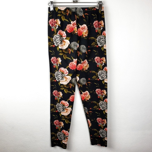 4/$25 Floral Stretchy Full Length Womens Leggings - Picture 3 of 3